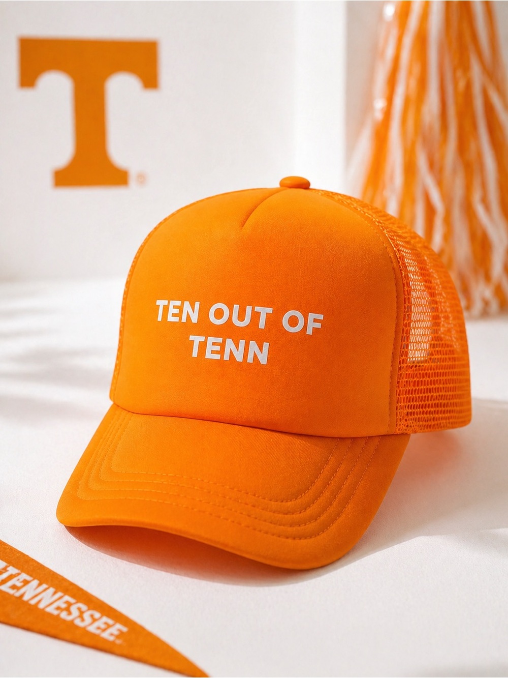 Ten Out of Tenn Orange Trucker Hat